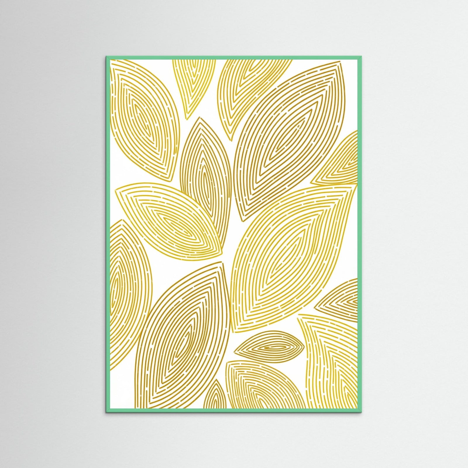 Mint Wood Golden Spirals