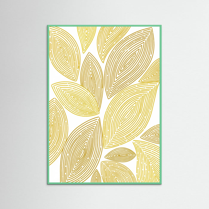 Mint Wood Golden Spirals