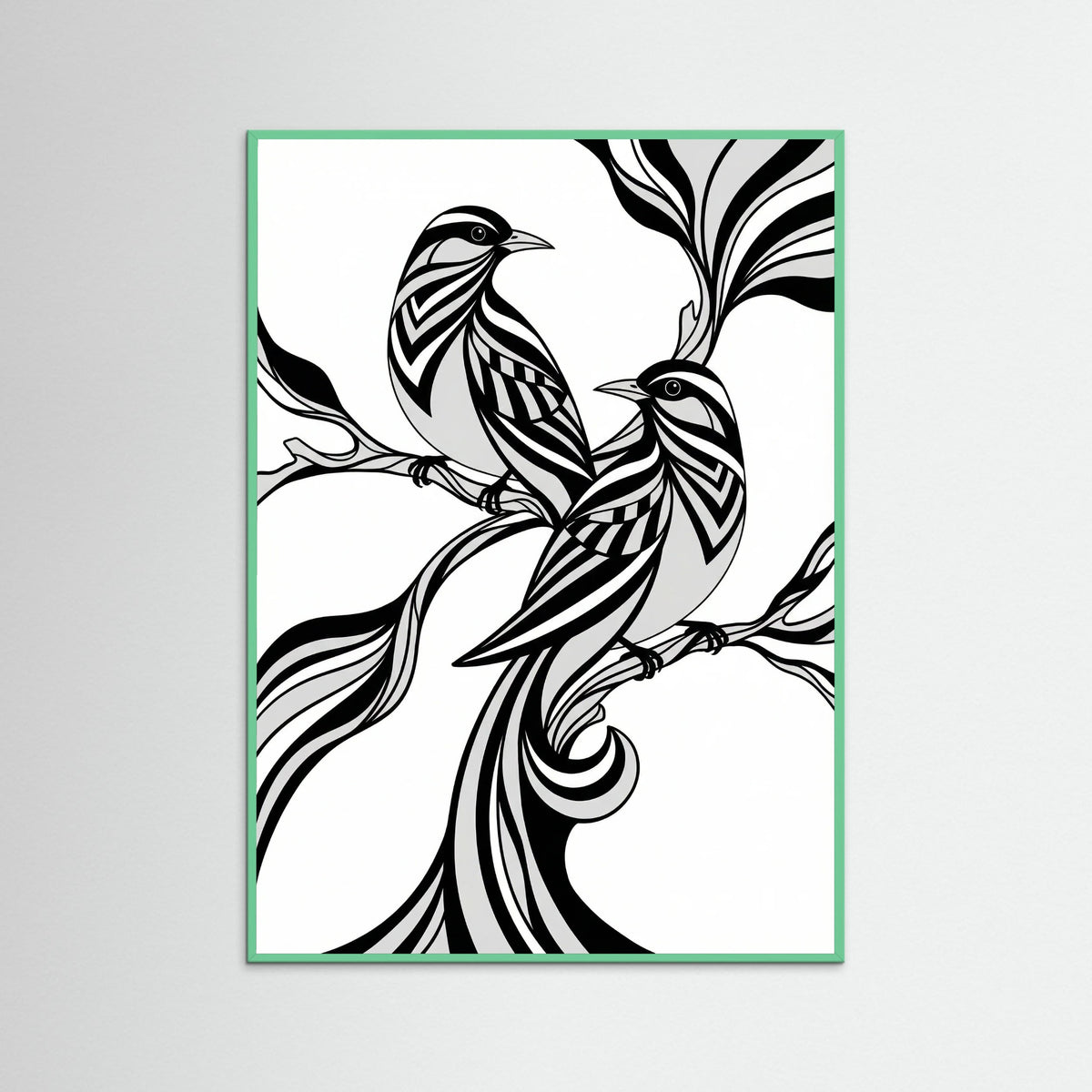 Mint Wood Graceful Stripes