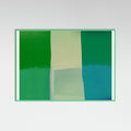 Mint Wood Green square color collage Poster