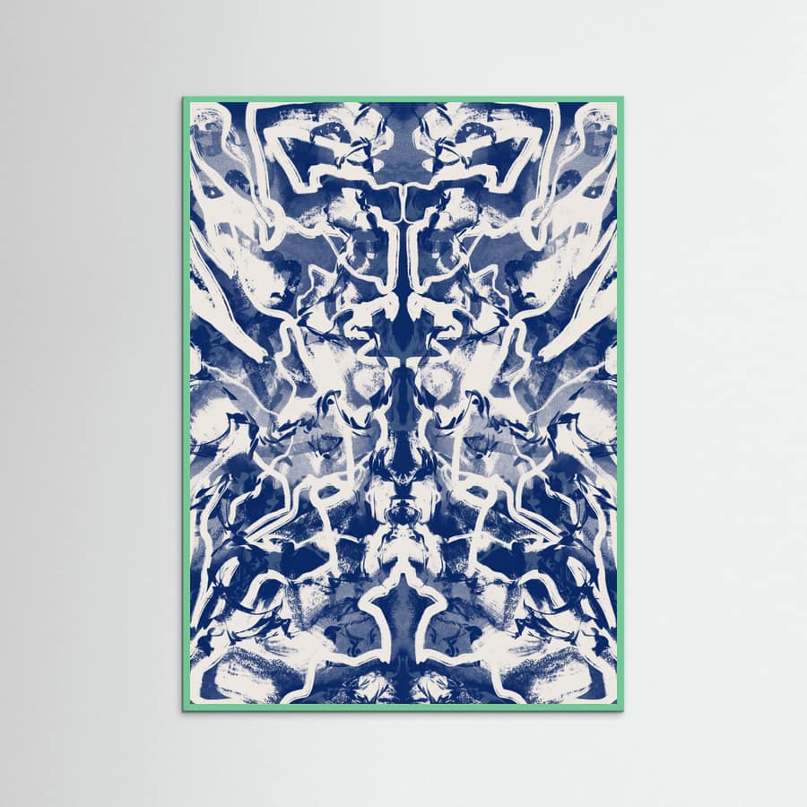 Póster Groovy Ultramarine Abstract – póster e impresión artística