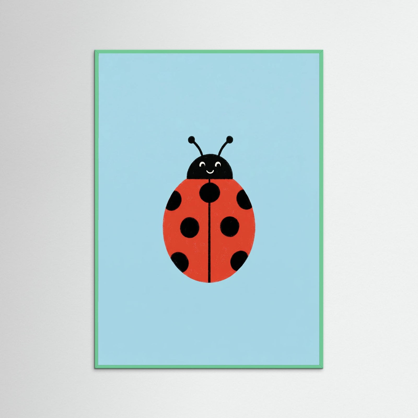 Mint Wood Happy Bee Art