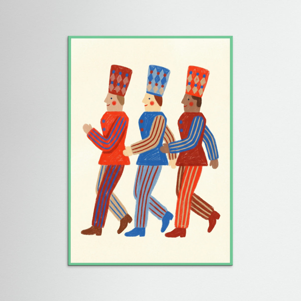 Mint Wood Harlequin Dancers