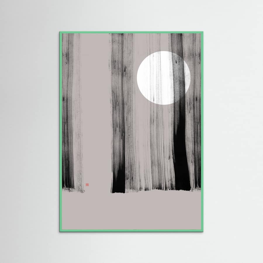 Hidden Moon N°1 | Behind the Trees Poster – plakat og kunsttryk
