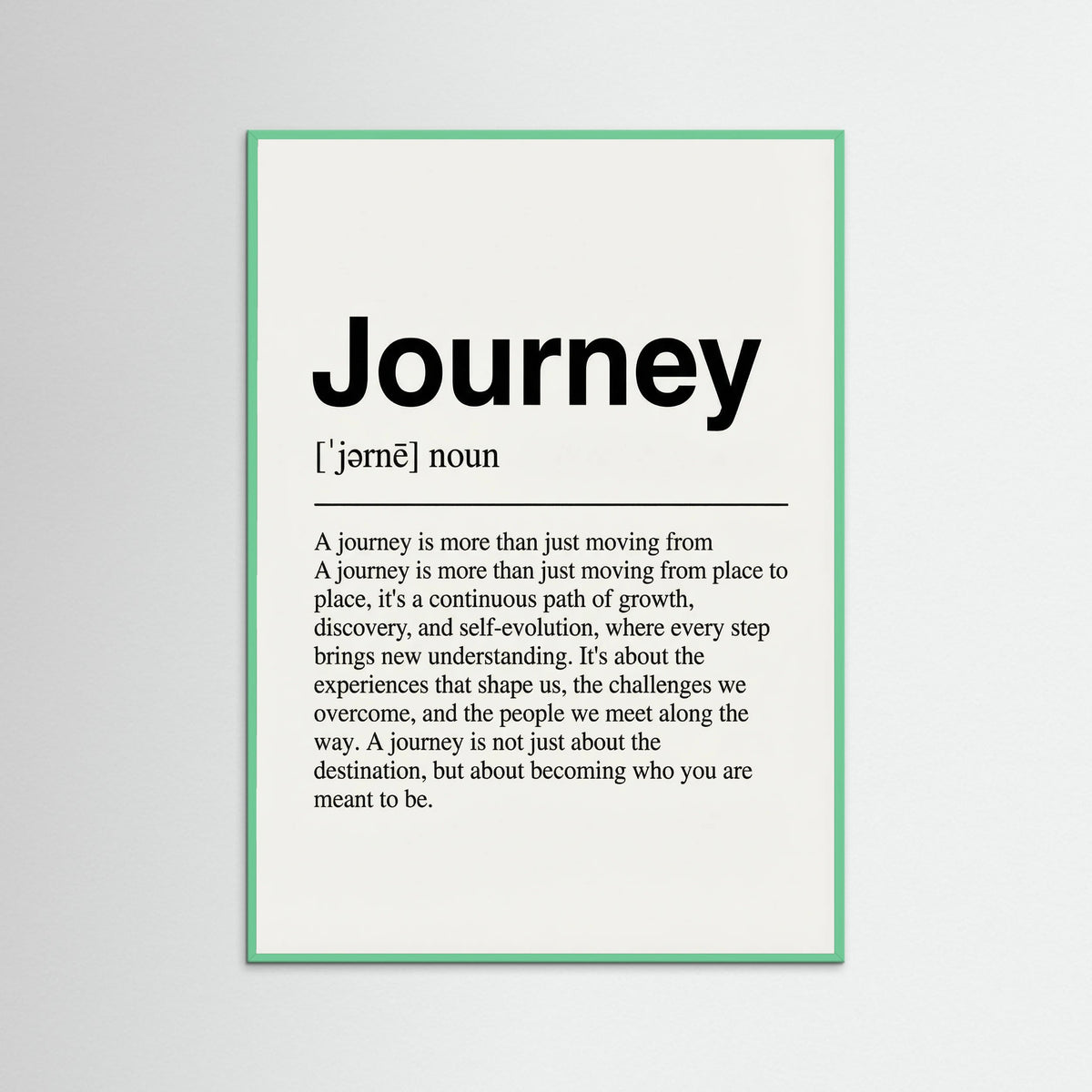 Mint Wood Home Definition Print