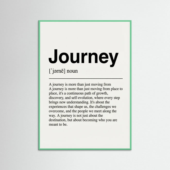 Mint Wood Home Definition Print