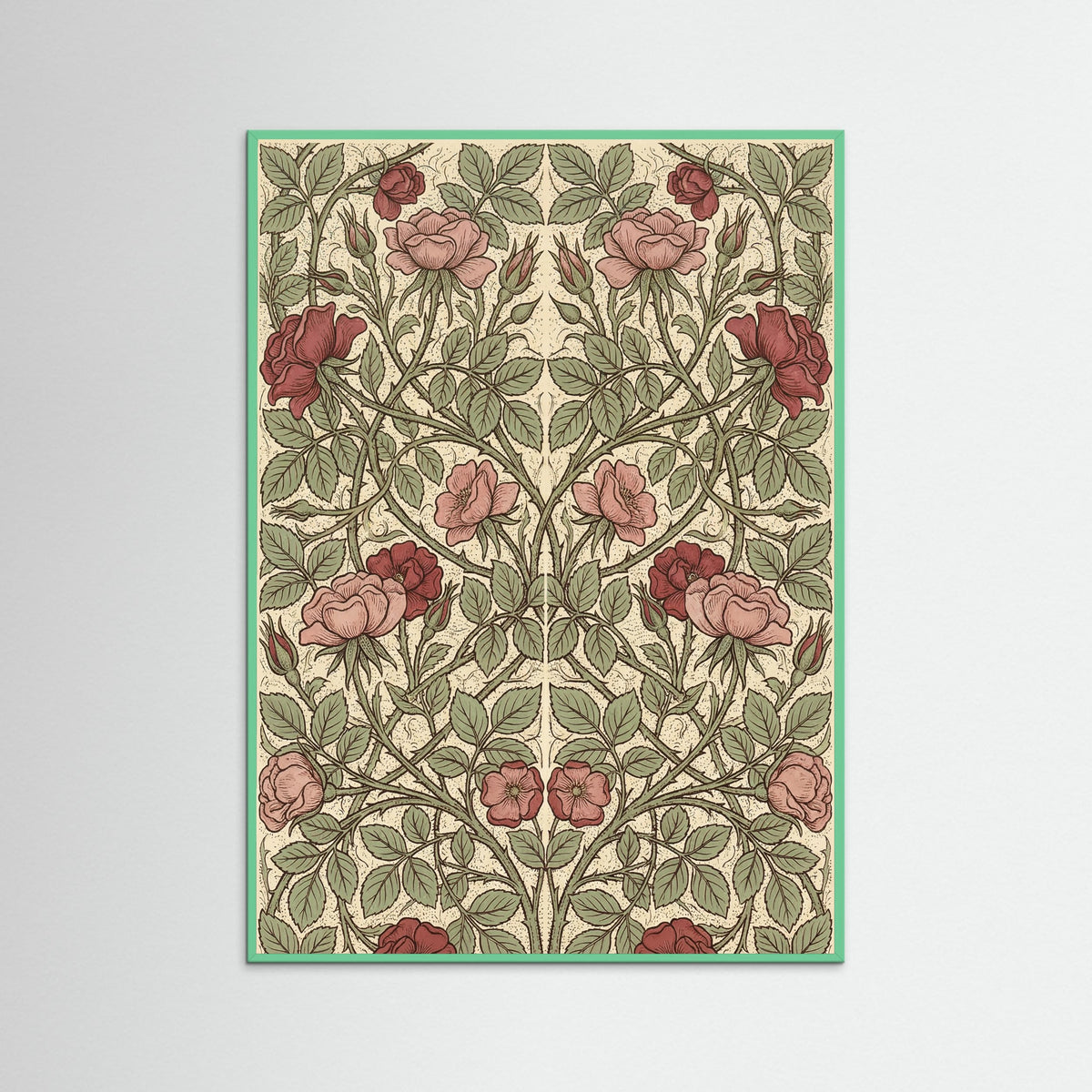 Mint Wood Honeysuckle Pattern 1876