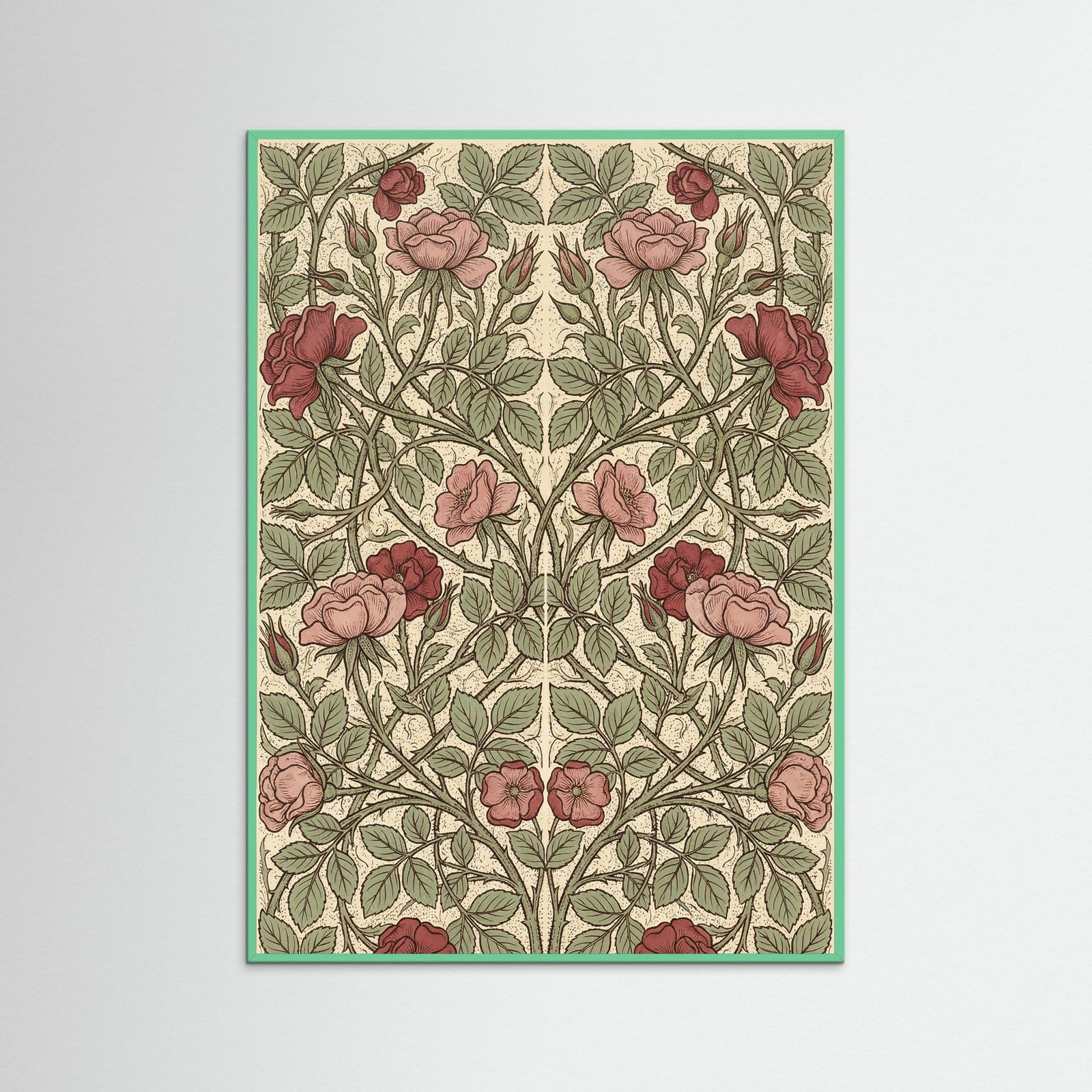 Mint Wood Honeysuckle Pattern 1876