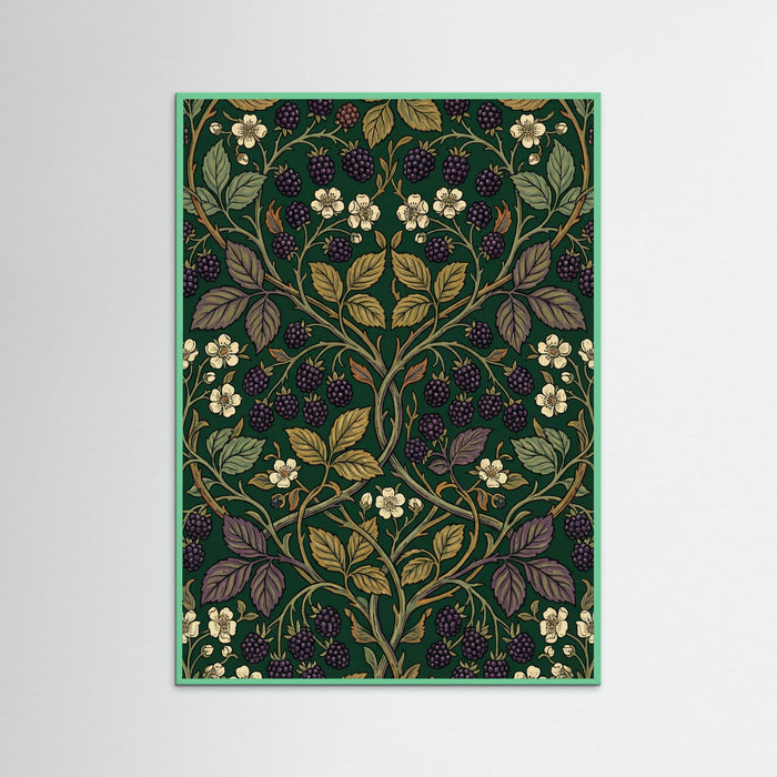 Mint Wood Honeysuckle Pattern