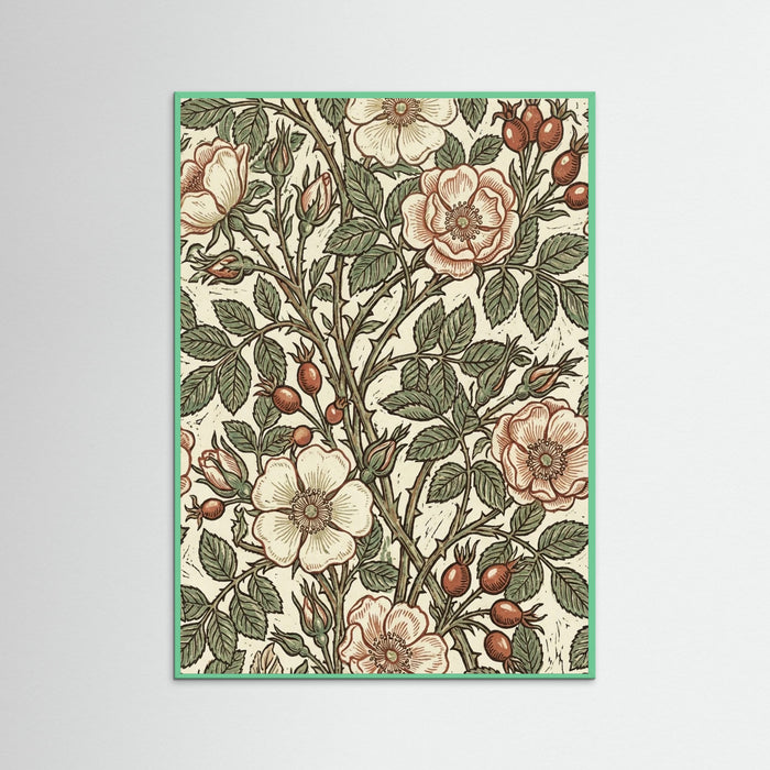 Mint Wood Honeysuckle Scroll