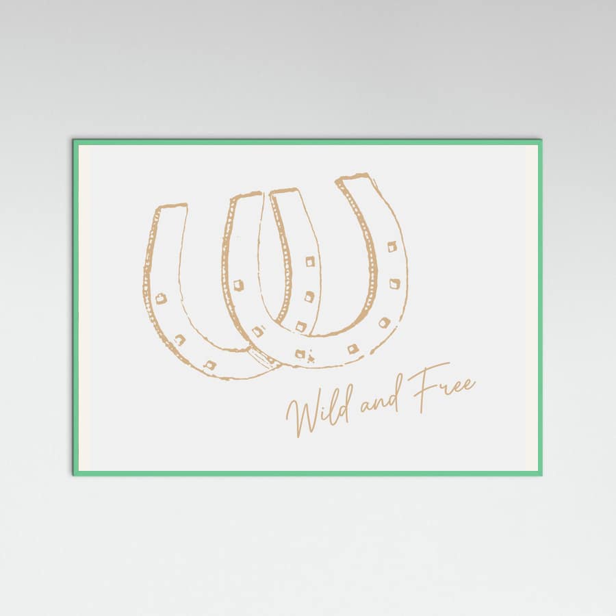 Plakat Horseshoe Wild and Free Neutral – plakat i druk artystyczny