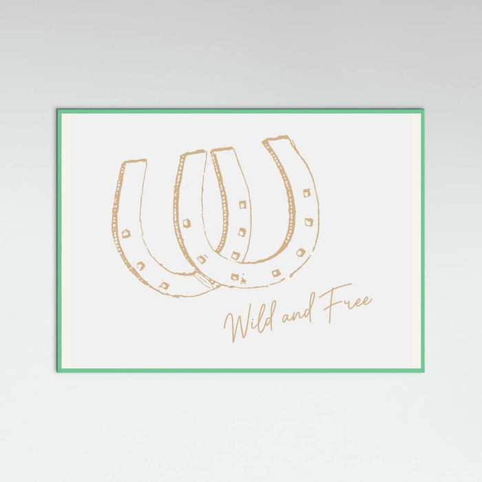 Plakat Horseshoe Wild and Free Neutral – plakat i druk artystyczny