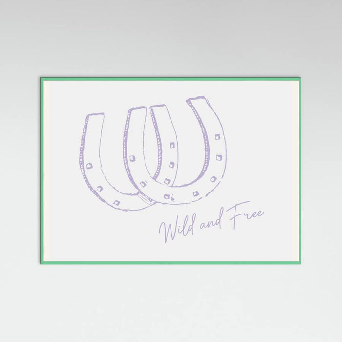 Horseshoe Wild and Free Purple Poster – Poster und Kunstdruck