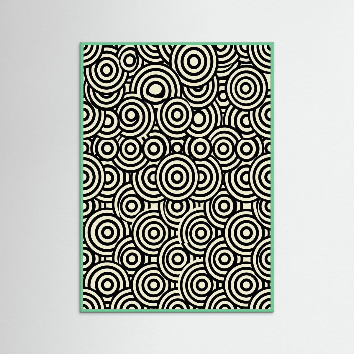 Mint Wood Infinite Dots Black