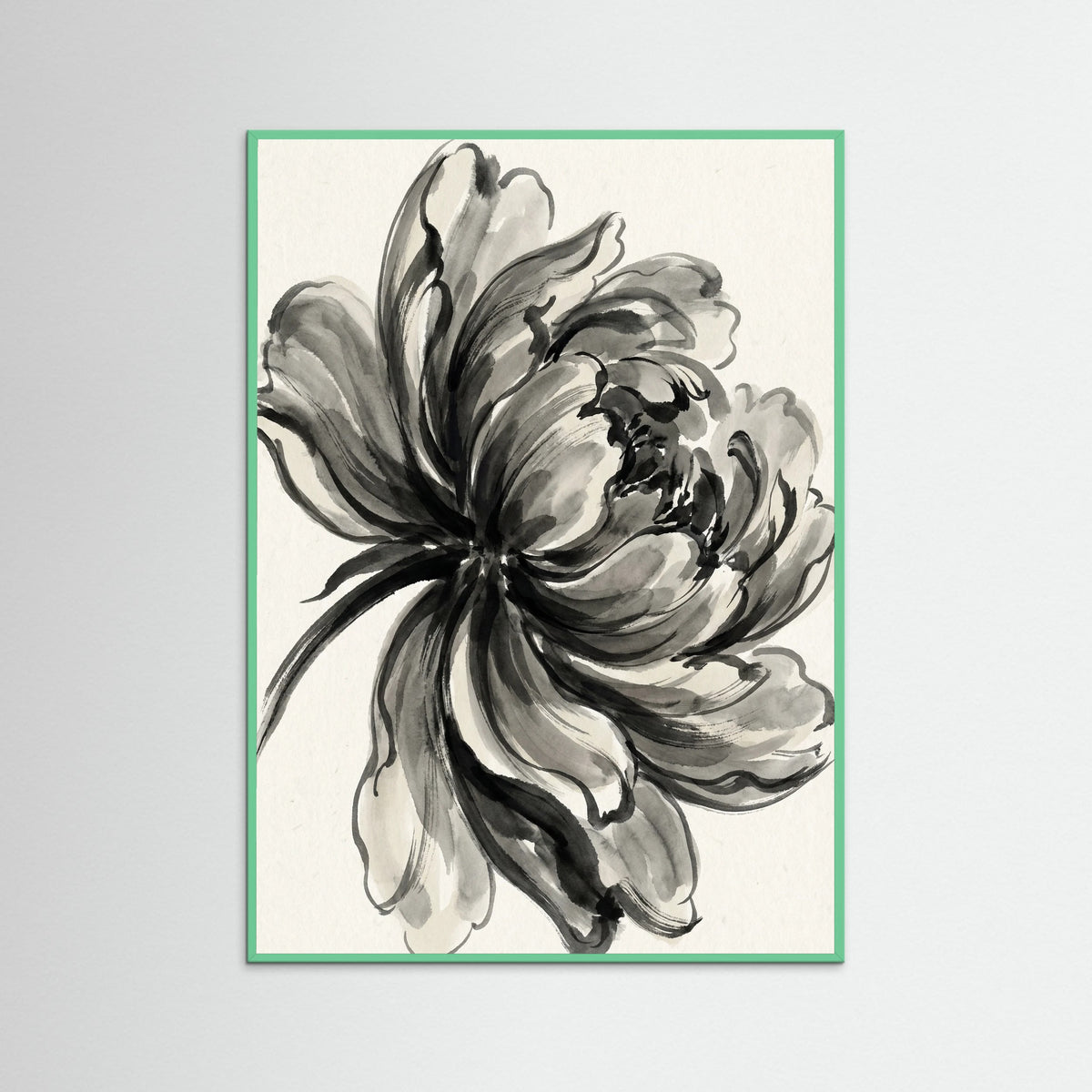 Mint Wood Ink Bouquet Black