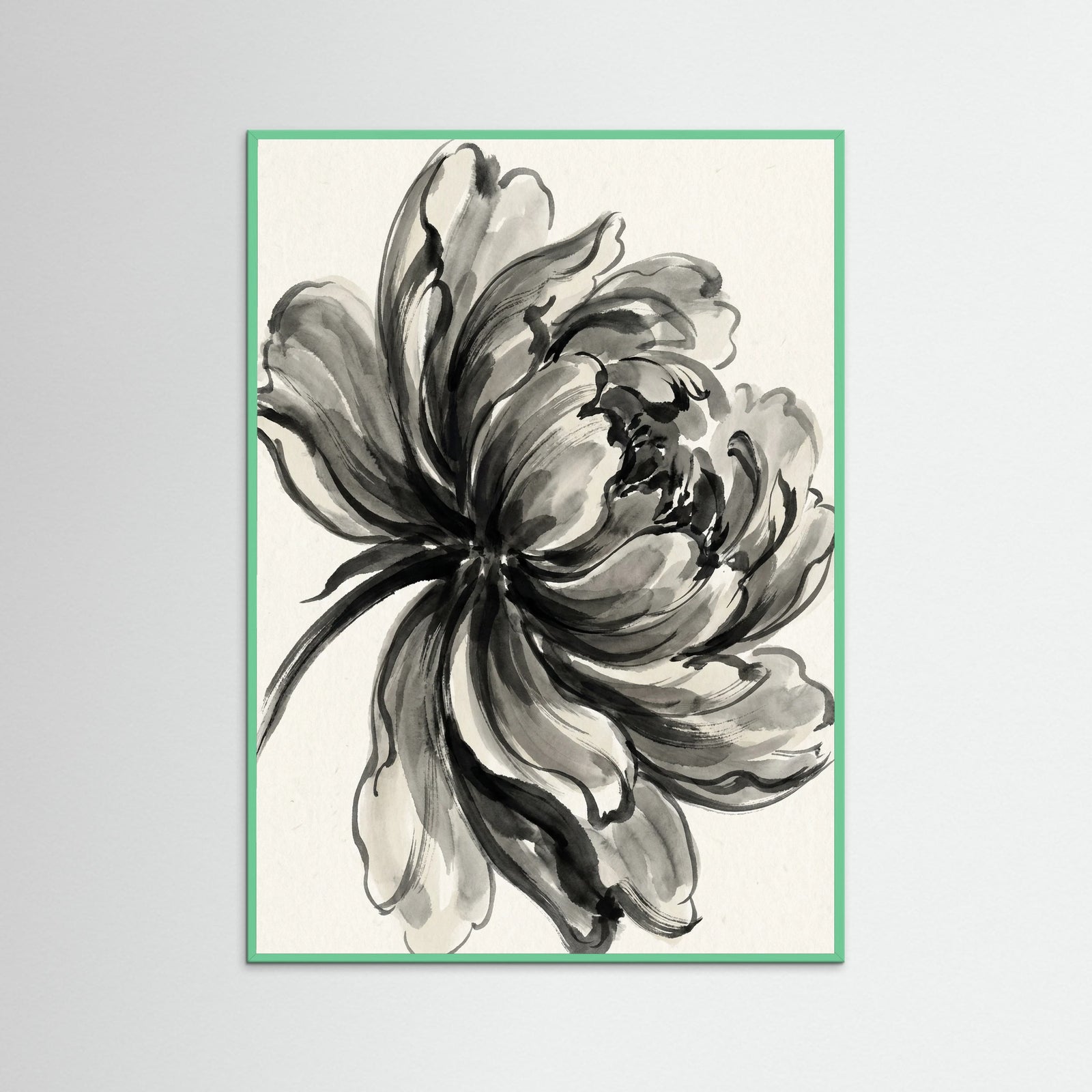 Mint Wood Ink Bouquet Black