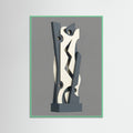 Mint Wood Interlocked Forms