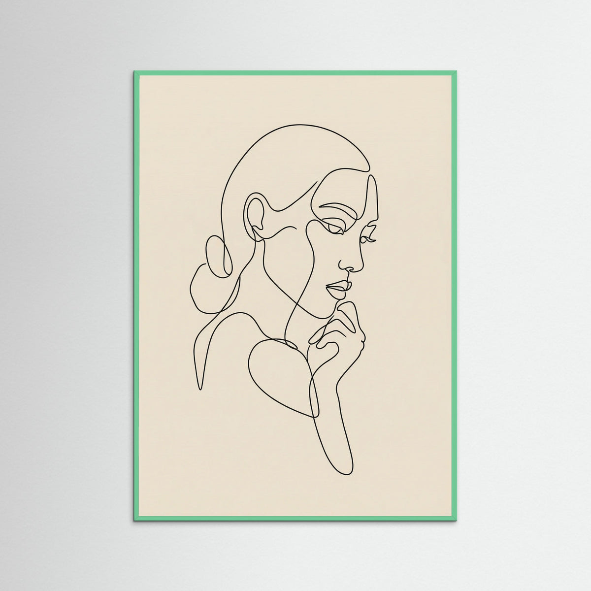 Mint Wood Intertwined Faces