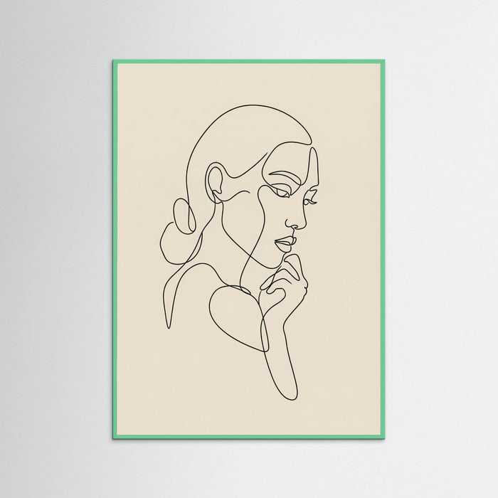 Mint Wood Intertwined Faces