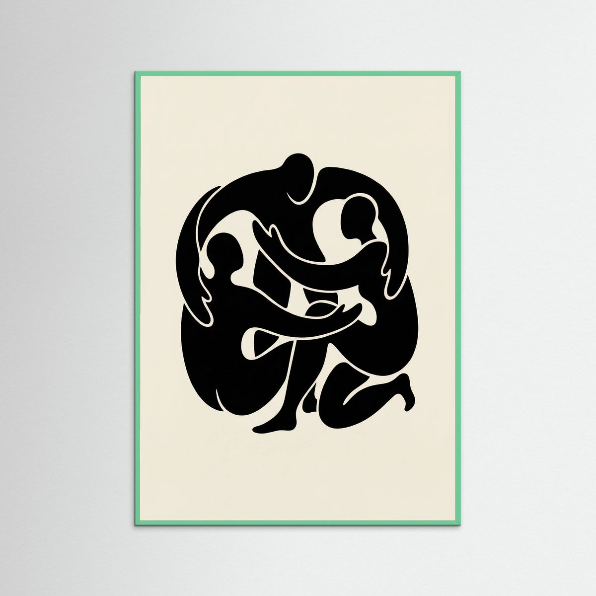 Mint Wood Intertwined Gaze Black