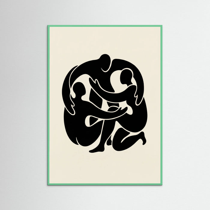 Mint Wood Intertwined Gaze Black