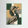 Mint Wood Intertwined Swans