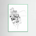Italian Landscape Art, Amalfi Coast Small Towns By The Sea Poster – Poster und Kunstdruck