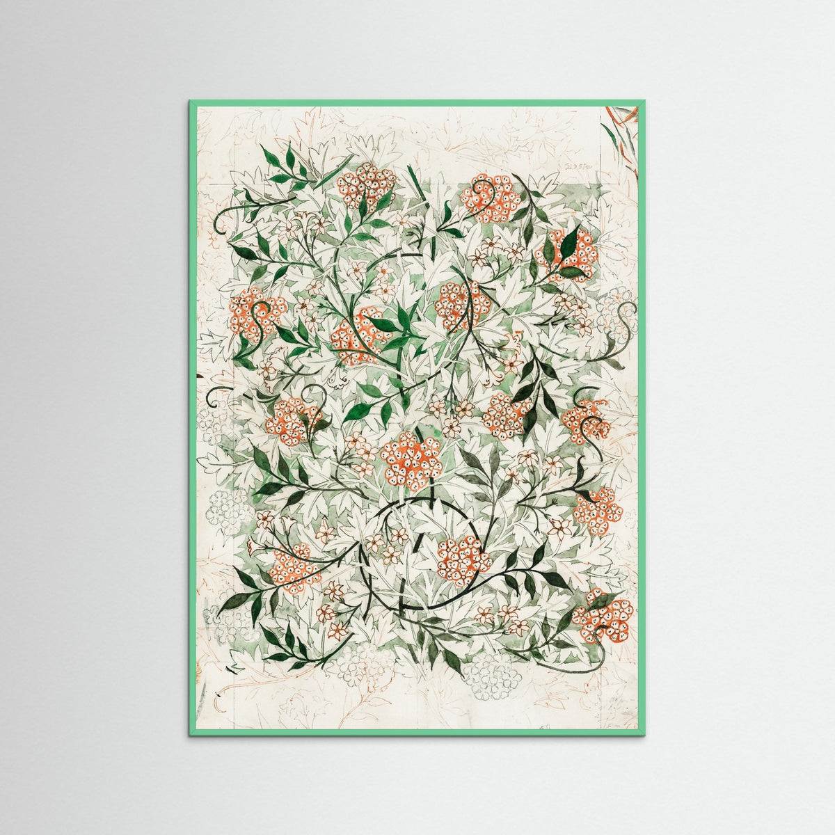 Mint Wood Jasmine Vine Elegance