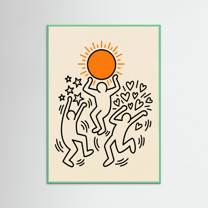 Mint Wood Joyful Floral Dance