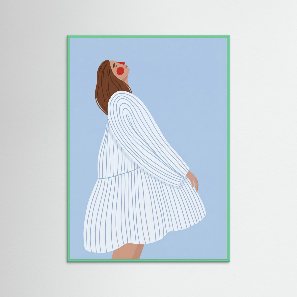 Mint Wood Joyful Upward Gaze