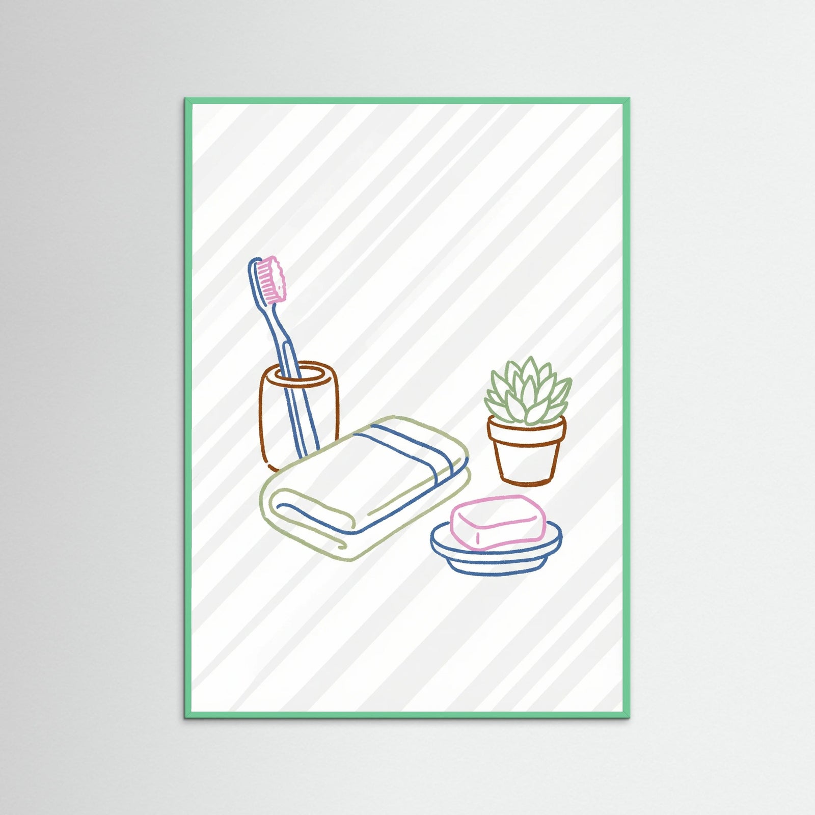 Mint Wood Kitchen Still Life