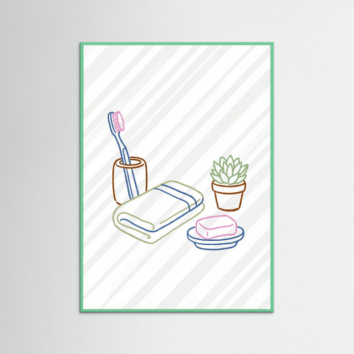 Mint Wood Kitchen Still Life