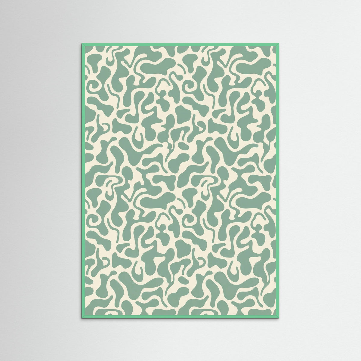 Mint Wood Kusama Organic Pattern