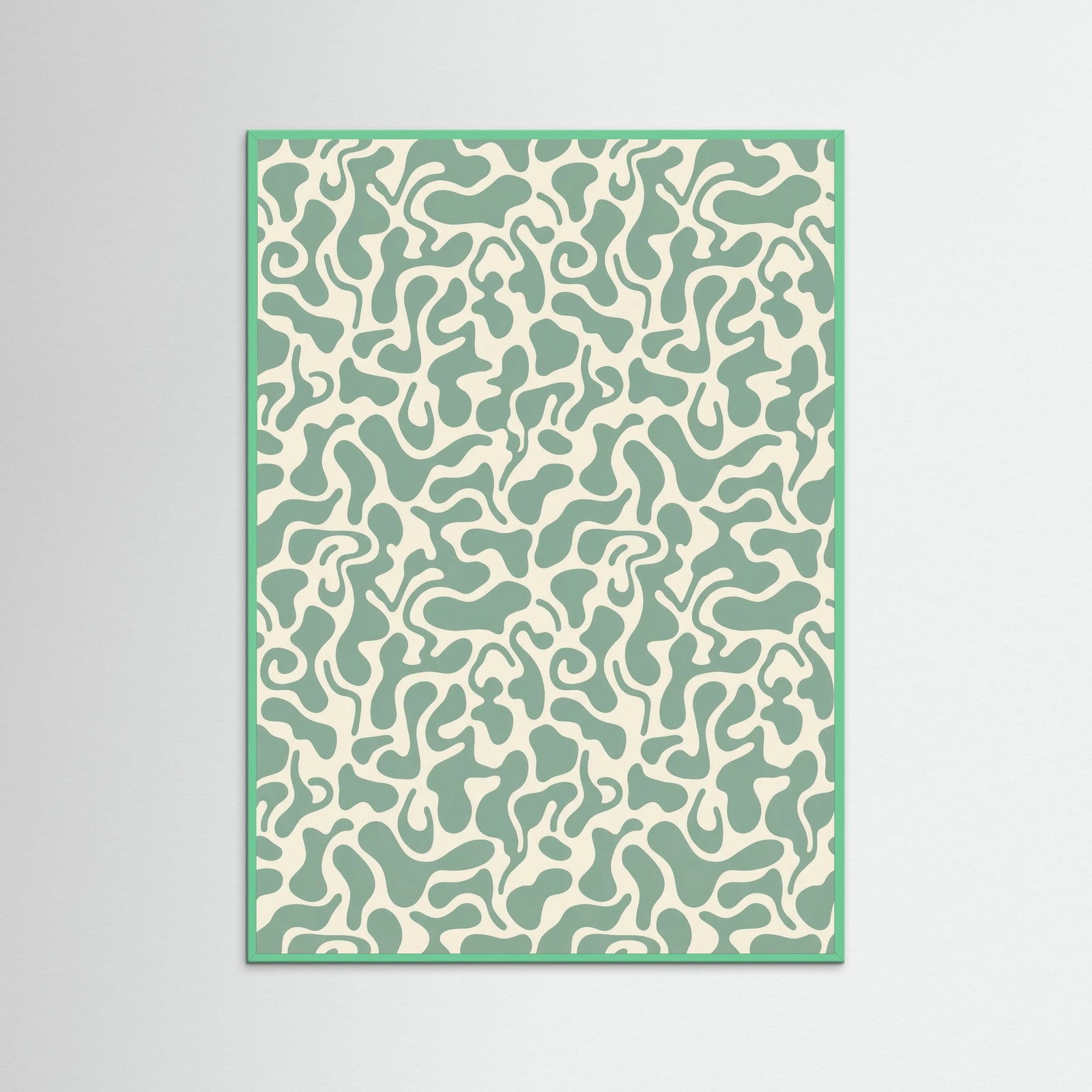 Mint Wood Kusama Organic Pattern