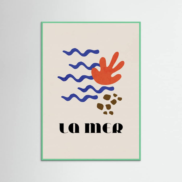 La Mer Abstract Ocean Poster No. 02 – plakat og kunsttryk