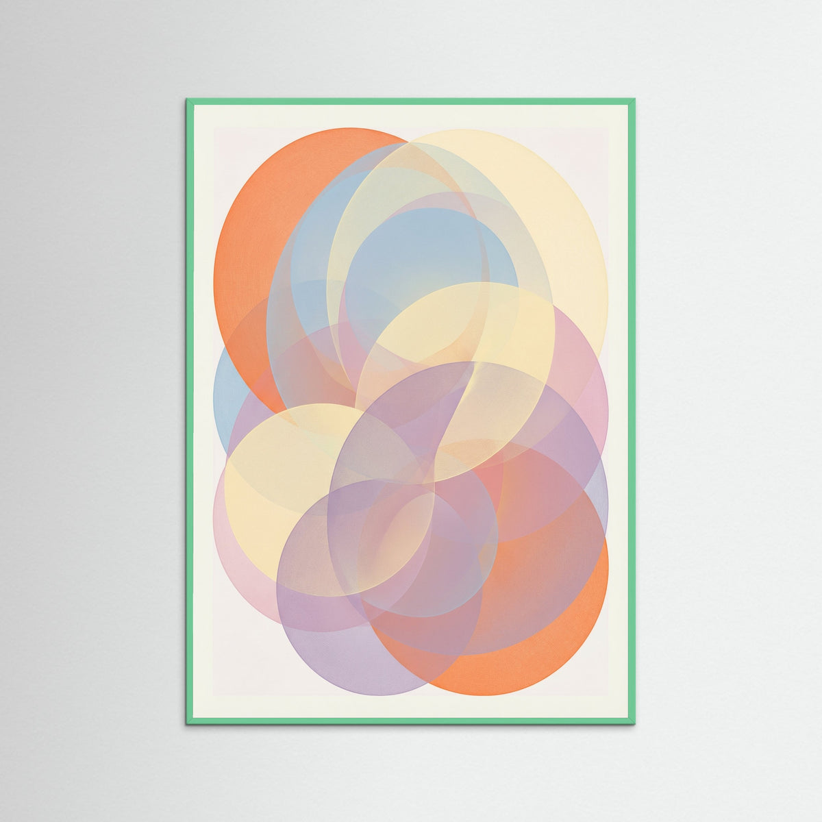 Mint Wood Layered Abstraction