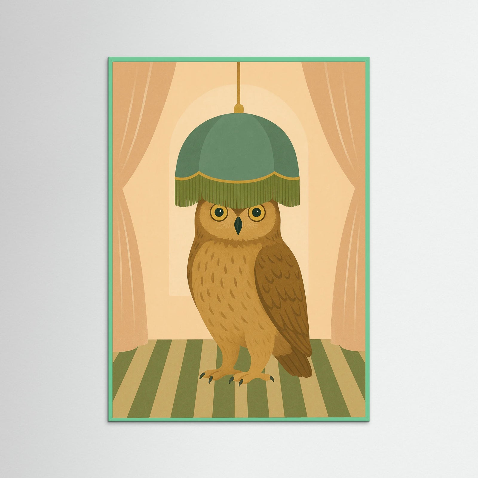 Mint Wood Leopard Lampshades