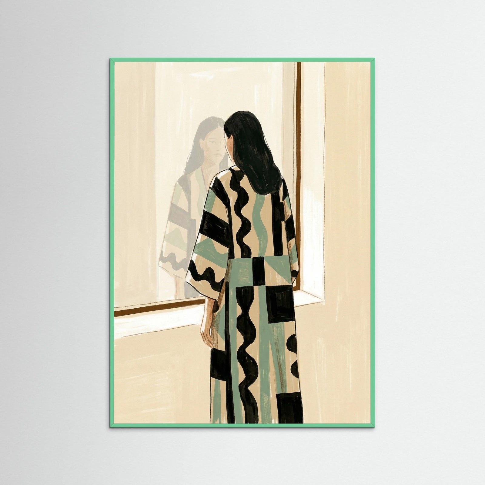 Mint Wood Leopard Lounge