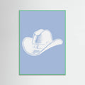 Light Blue Cowboy Hat Poster – plakat og kunsttryk
