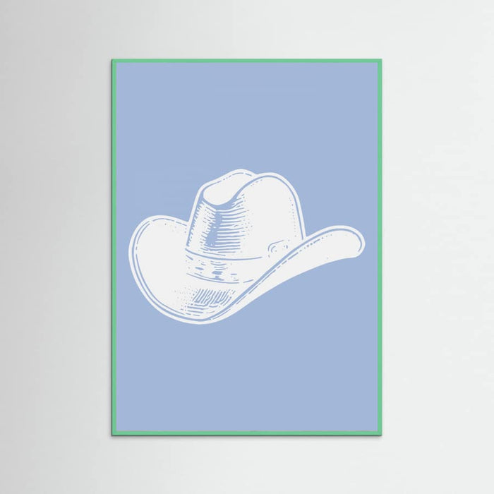 Light Blue Cowboy Hat Poster – plakat og kunsttryk
