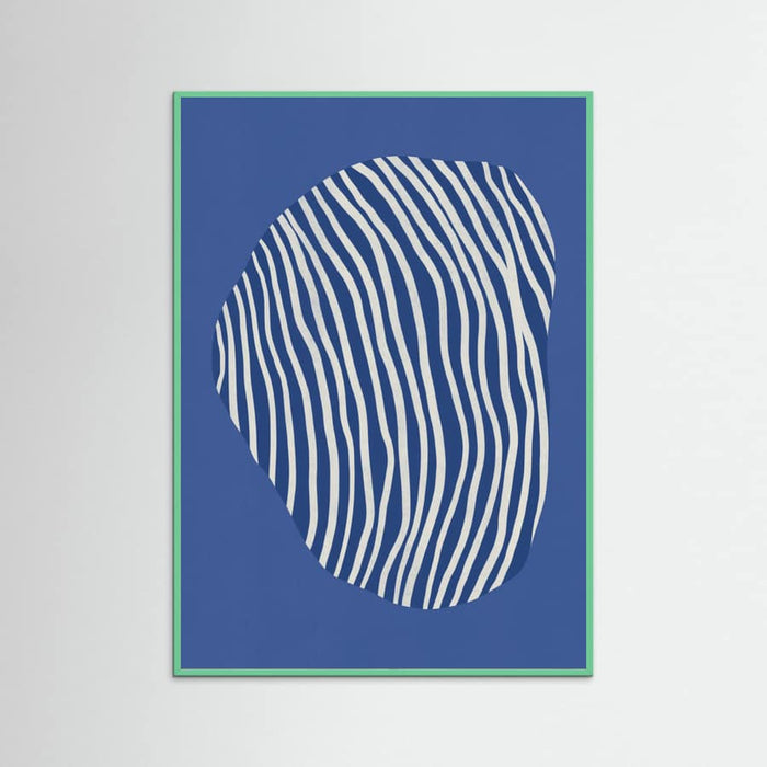 Line art confined in space-blue Poster – plakat og kunsttryk