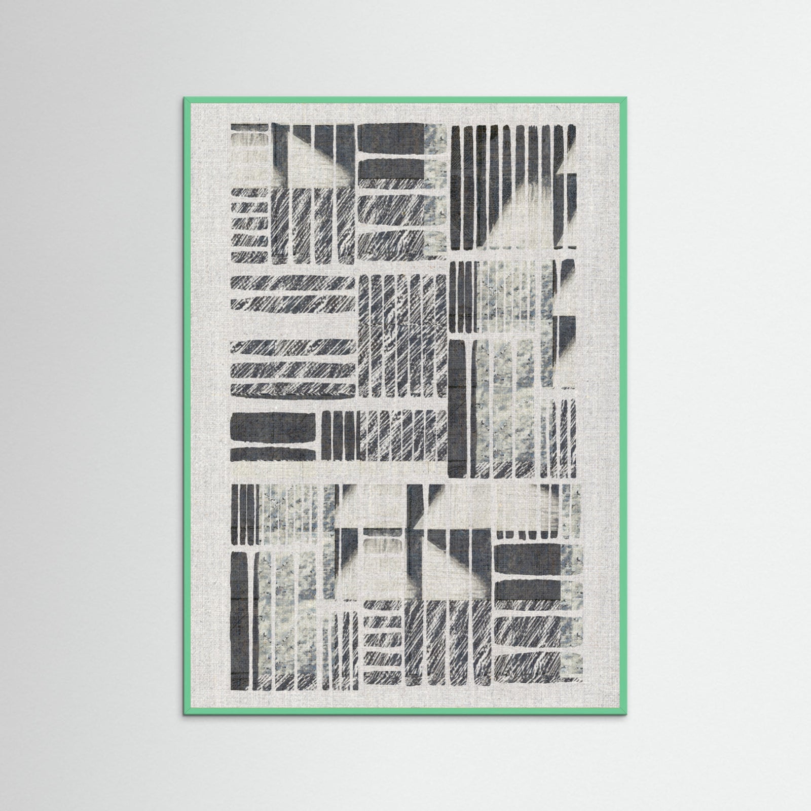 Mint Wood Linear Echoes 1 Poster