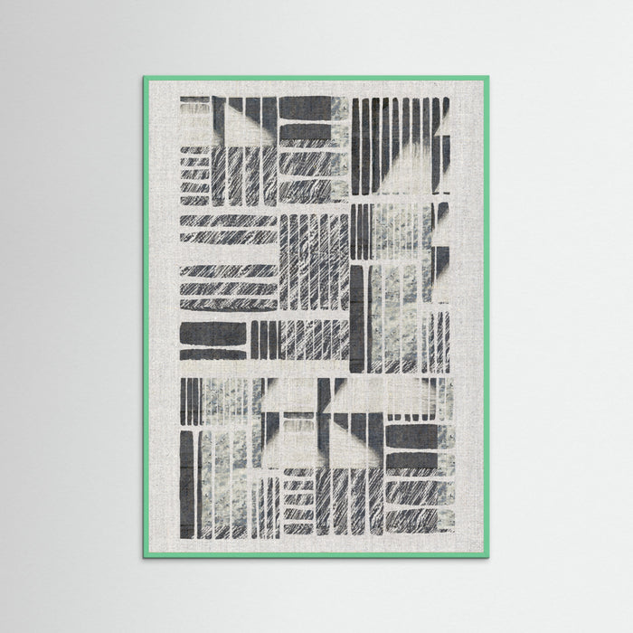 Mint Wood Linear Echoes 1 Poster