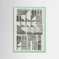 Mint Wood Linear Echoes 2 Poster
