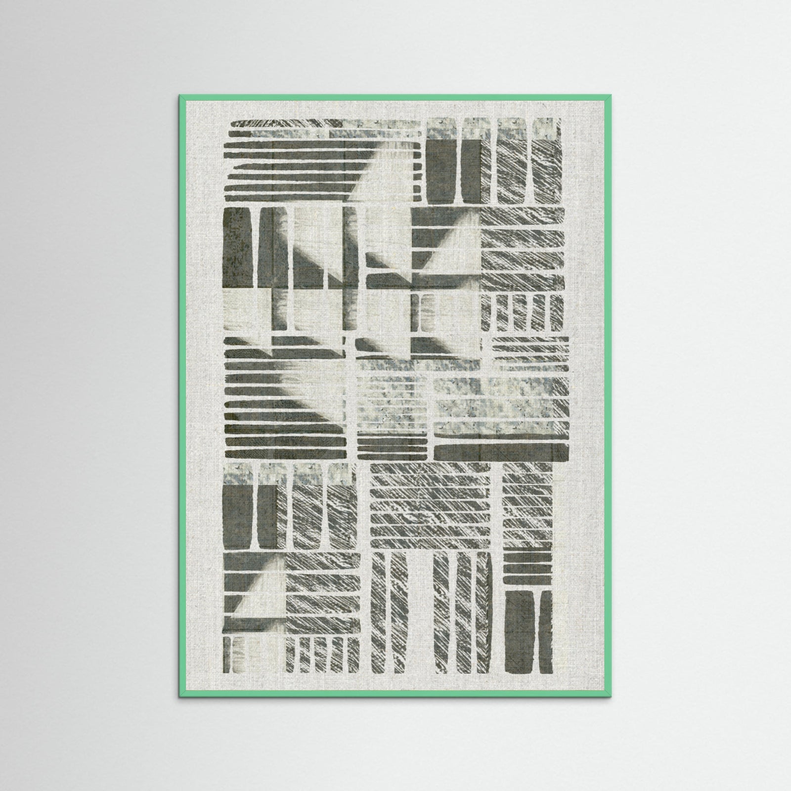 Mint Wood Linear Echoes 2 Poster