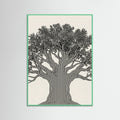 Mint Wood Linear Portrait