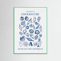 Lino Seashell Art Market Poster – Poster und Kunstdruck