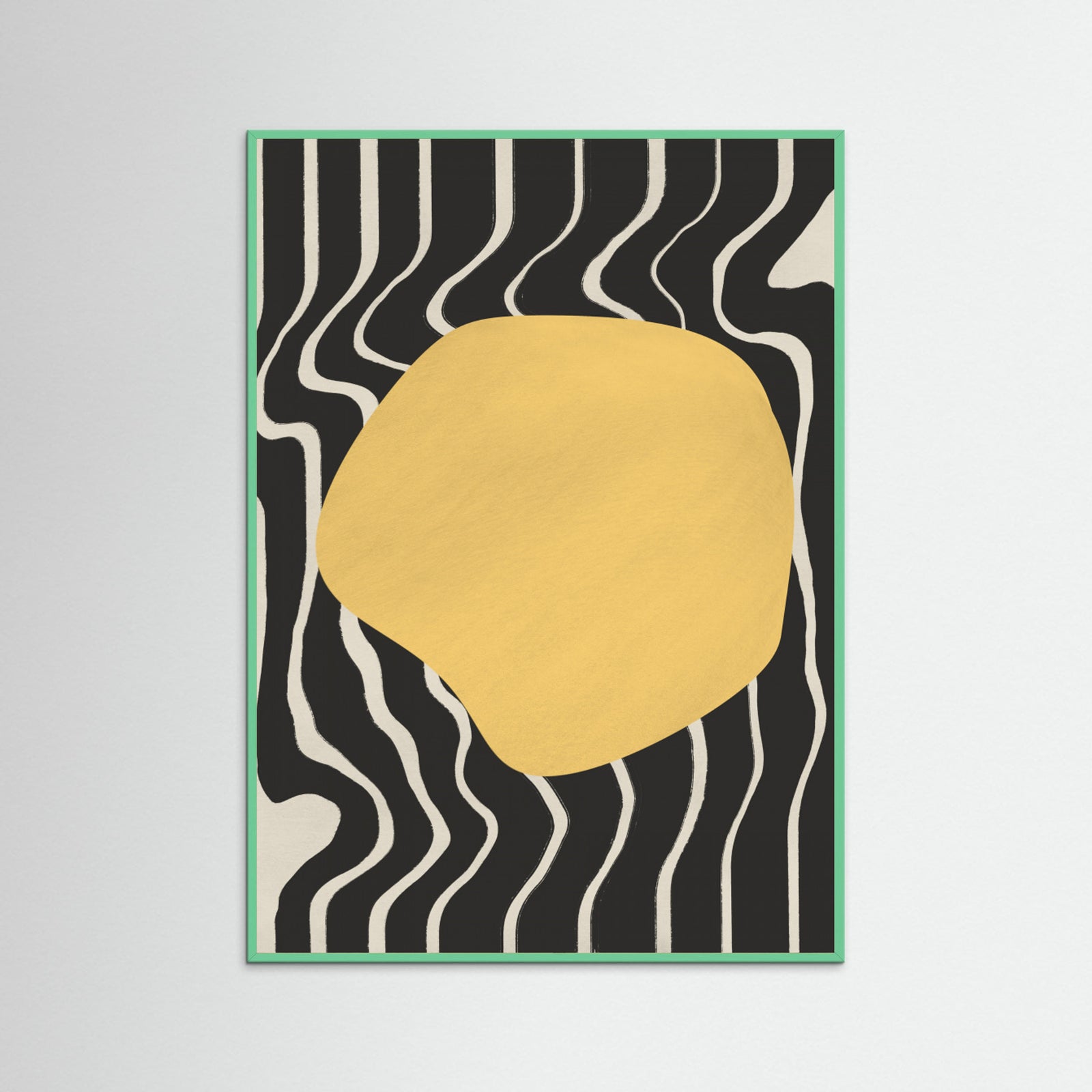 Mint Wood Liquid Yellow Poster