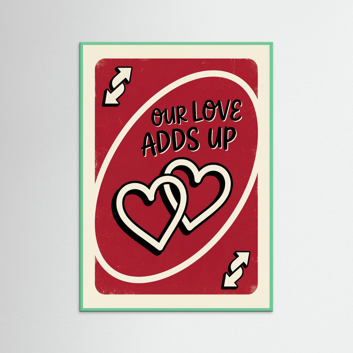 Mint Wood Love Reverse Card