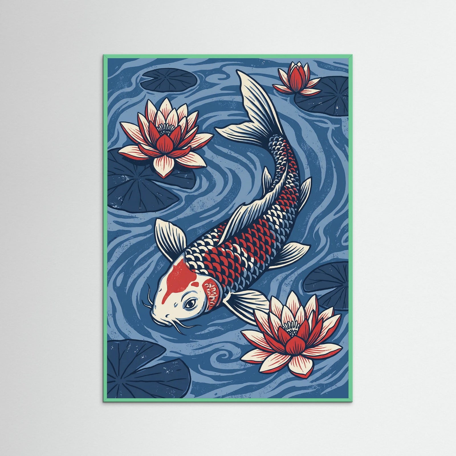 Mint Wood Lucky Feline Charm